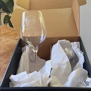 Set of 2 Equestrian Horse Polo Harmony Red Wine Glasses NIB by Sterling Brand